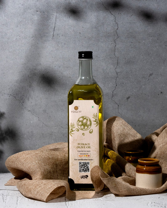 YOGLYF Pomace Cooking Olive Oil - 1 Litre Glass Bottle
