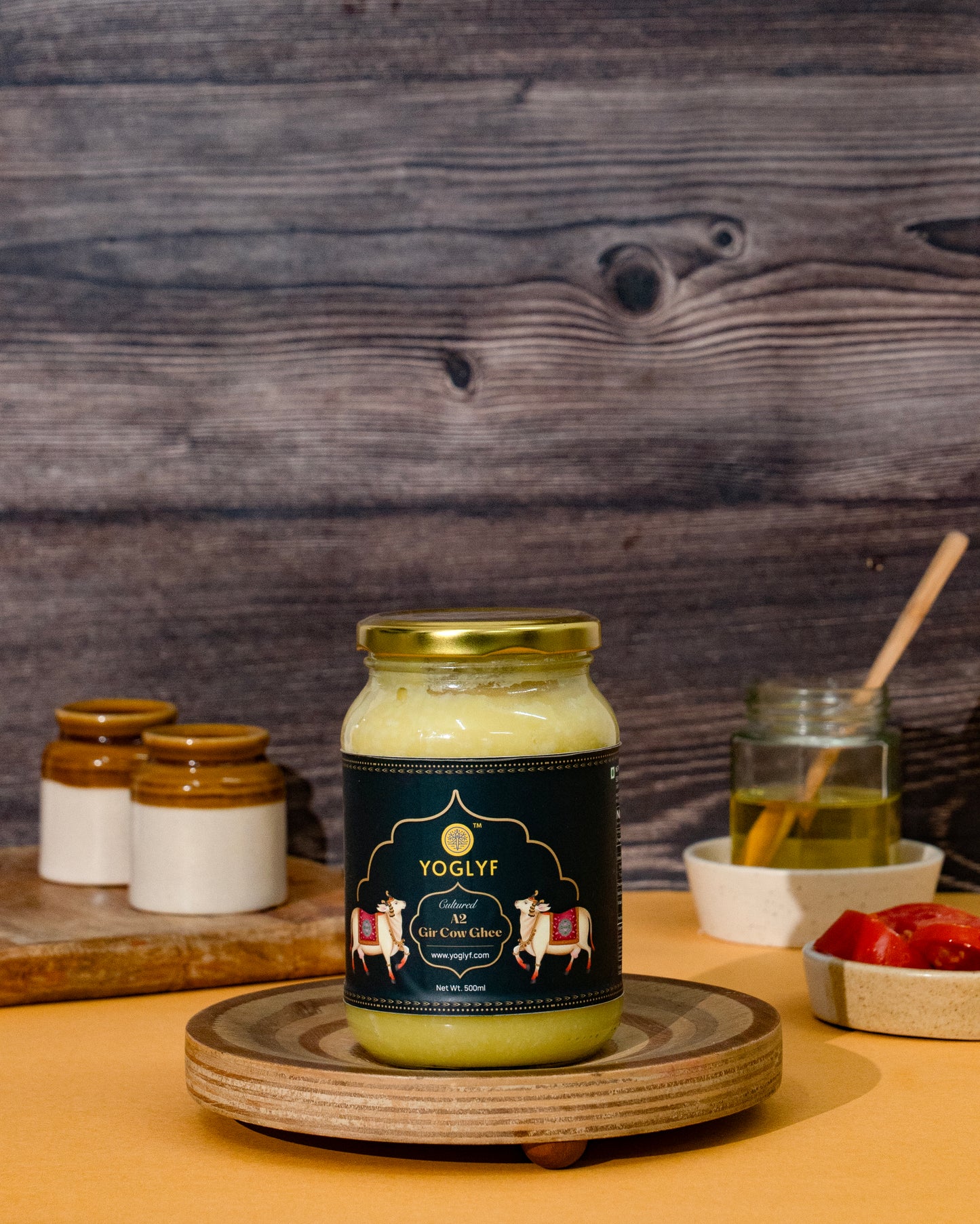 YOGLYF A2 Gir Cow Cultured Desi Ghee 1L