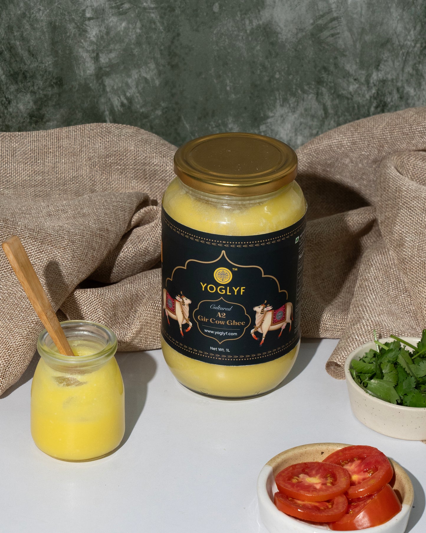 YOGLYF A2 Gir Cow Cultured Desi Ghee 1L