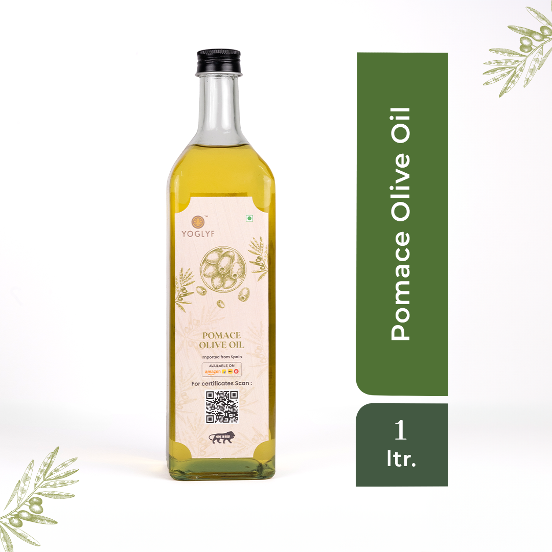 YOGLYF Pomace Cooking Olive Oil - 1 Litre Glass Bottle